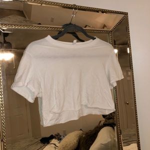 Los Angeles apparel white crop top